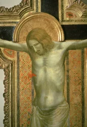 Kruisiging, detail van Christus